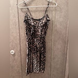 Cheetah print spaghetti strap dress